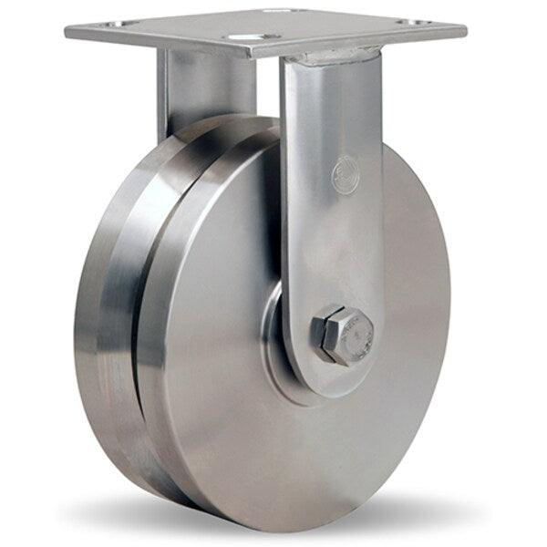 Rigid Caster, Sta 6X2 Ss V-Grooved