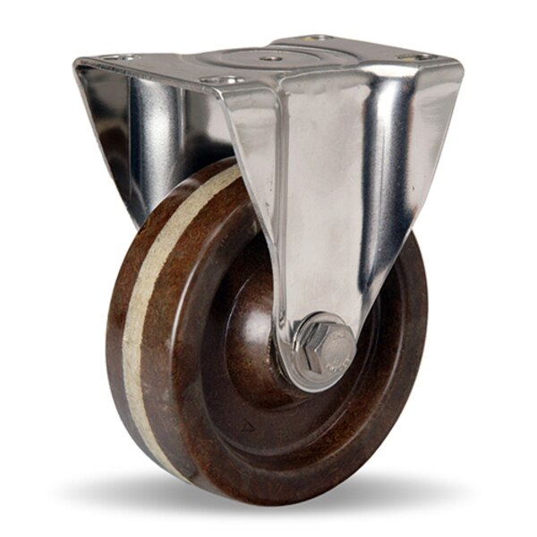 Rigid Caster, Stl 4X1-1/4 Plastex