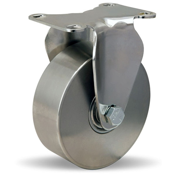 Rigid Caster, Stl 4X1-3/8 Stainless Whl