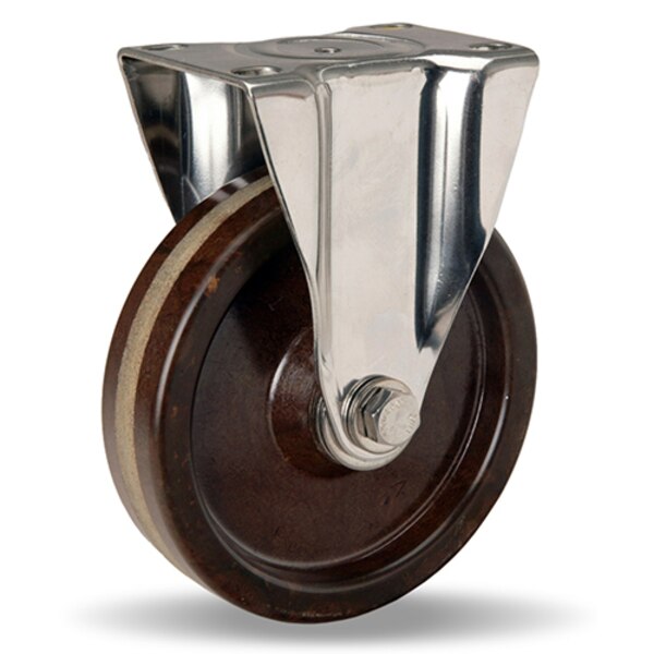 Rigid Caster, Stl 5X1-1/4 PlasteXWhl