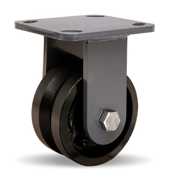 Rigid Caster, Wh 4X2 V-Grooved
