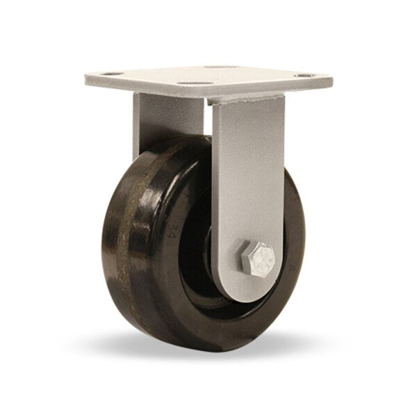 Rigid Caster, Wh 5X2 Plastex