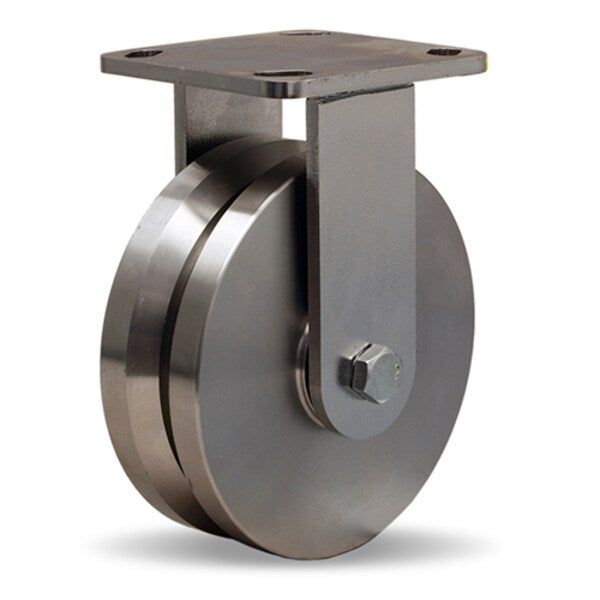Rigid Caster, Whs 6X2 Ss V-Grooved, Series: Workhorse