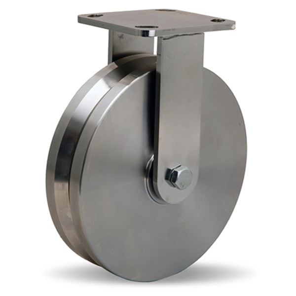 Rigid Caster, Whs 8X2 Ss V-Grooved