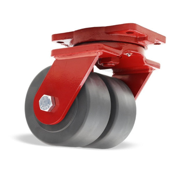 Extra Heavy Duty Dual-Wheel Swivel Caster, 6