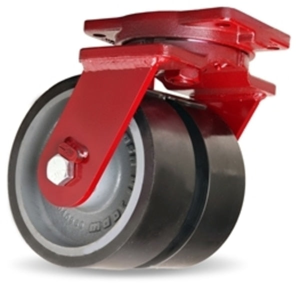 Extra Heavy Duty Dual-Wheel Swivel Caster, 8