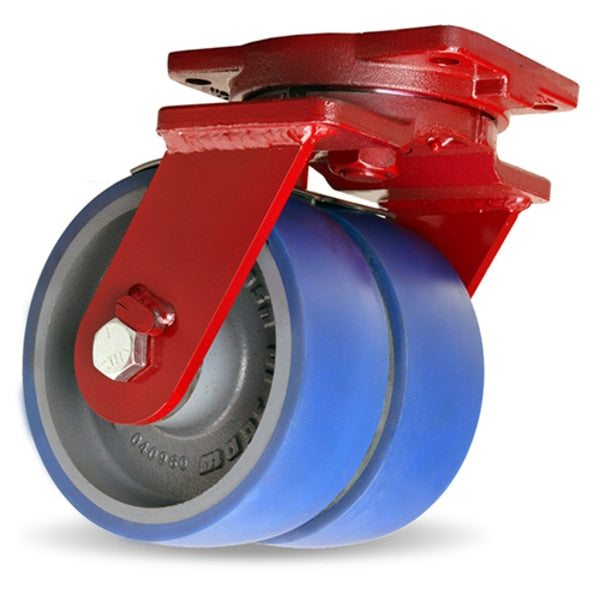 Extra Heavy Duty Dual-Wheel Swivel Caster, 12