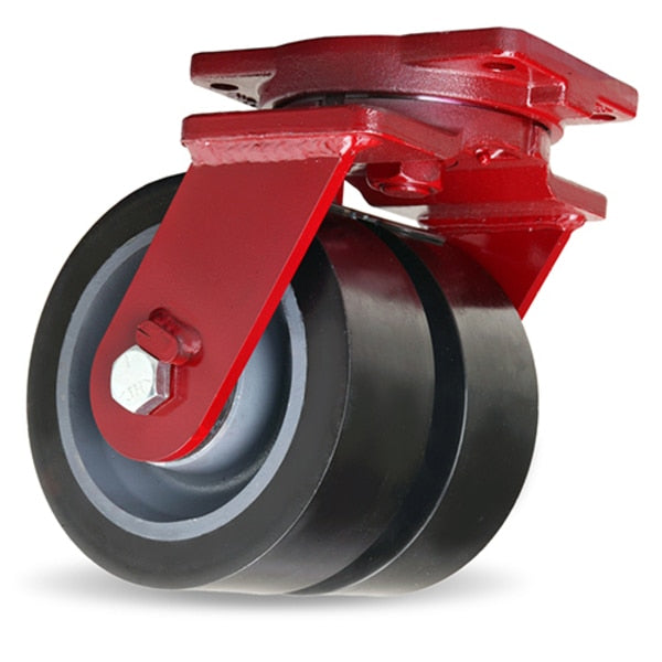 Extra Heavy Duty Dual-Wheel Swivel Caster, 8