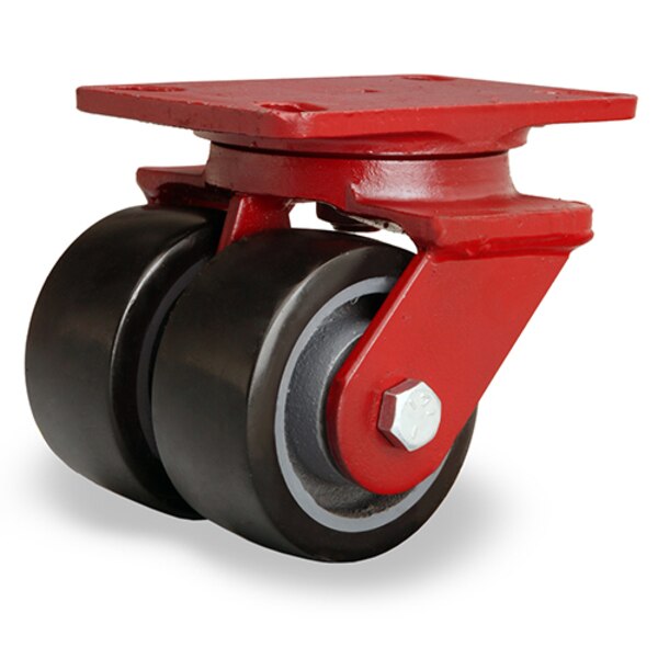 Heavy Service Dual-Wheel Swivel Caster, 4