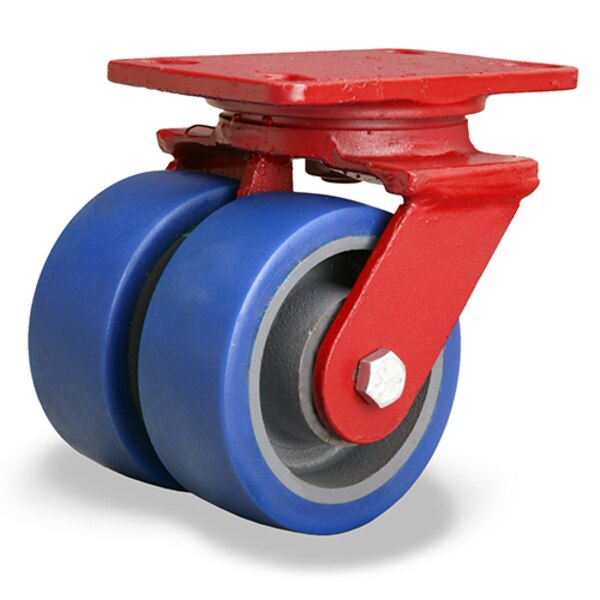Heavy Service Dual-Wheel Swivel Caster, 5