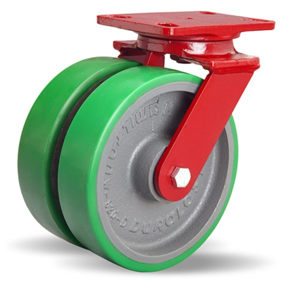 Heavy Service Dual-Wheel Swivel Caster, 8