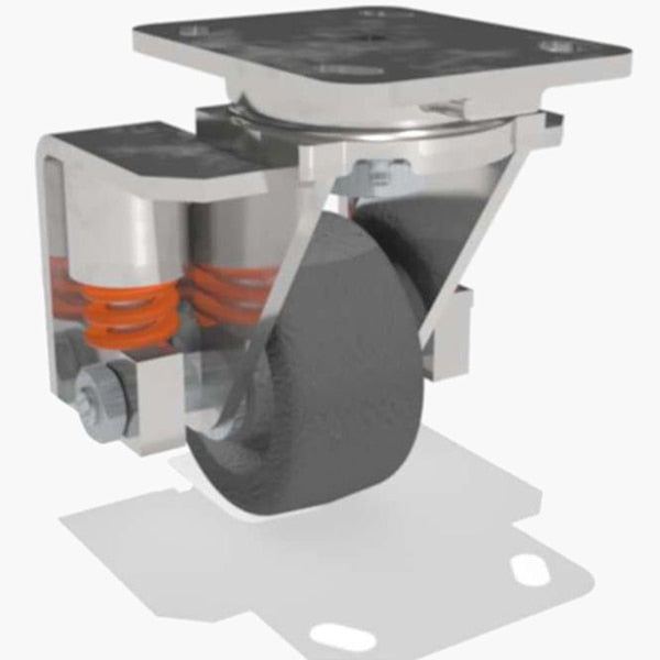 Swivel Spring, Loaded Wh 4X2 Plastex