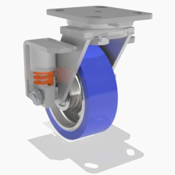 Swivel Spring, Loaded Wh 6X2 Poly-Soft