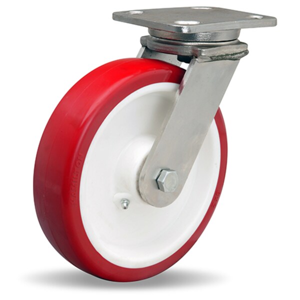 Stainless Steel Workhorse Swivel Caster, 8