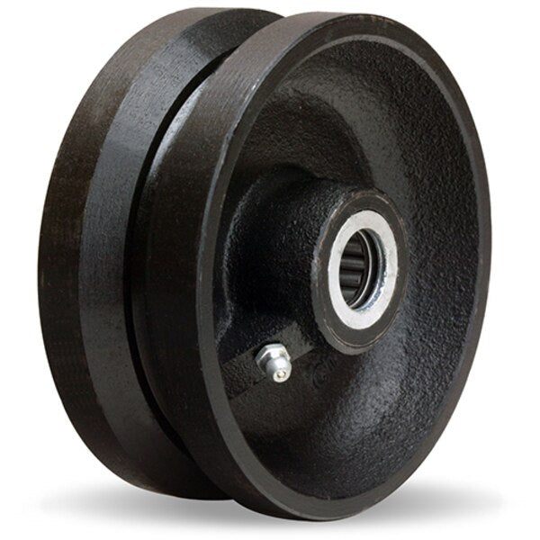 V Groove Wheel, 5X2 1-3/16Pb Black