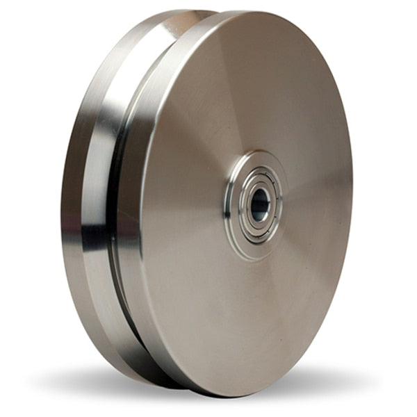 Stainless V Groove Whl, 8X2 3/4 No Del