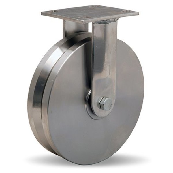 Rigid Caster Sta 8X2 Ss V-Grooved