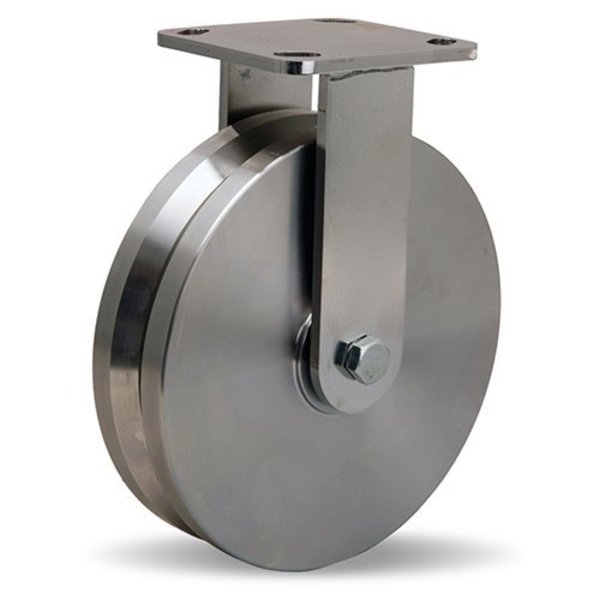 Rigid Caster, Whs 8X2 Ss V-Grooved, Series: Workhorse