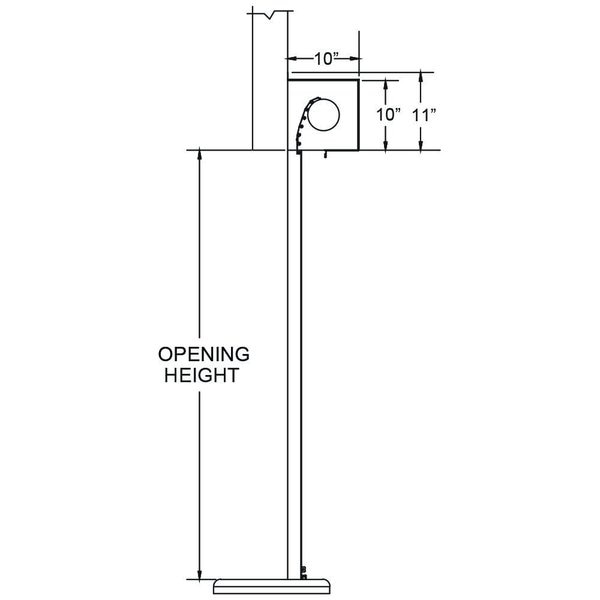 Anodized Aluminum Counter Shutter, Heig