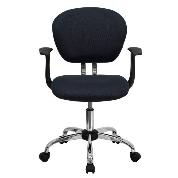 Mesh Task Chair, 21-, Adjustable, Back, Seat, Frame: Gray