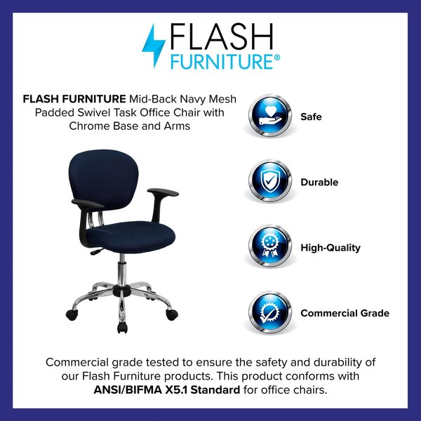 Mesh Task Chair, 17-1/4