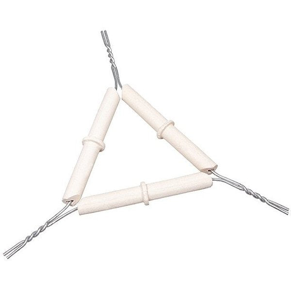 Triangles, 2-1/2 In. Flanged Clay, PK5