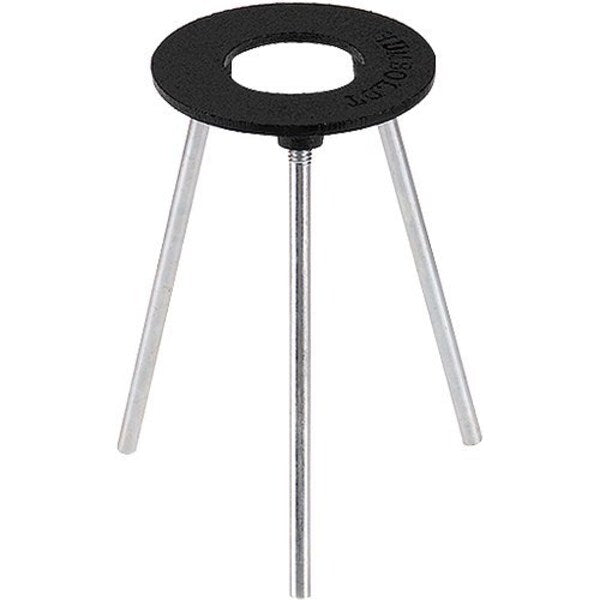 Tripod, 9 In. Legs, Single Ring, 3-1/2 I