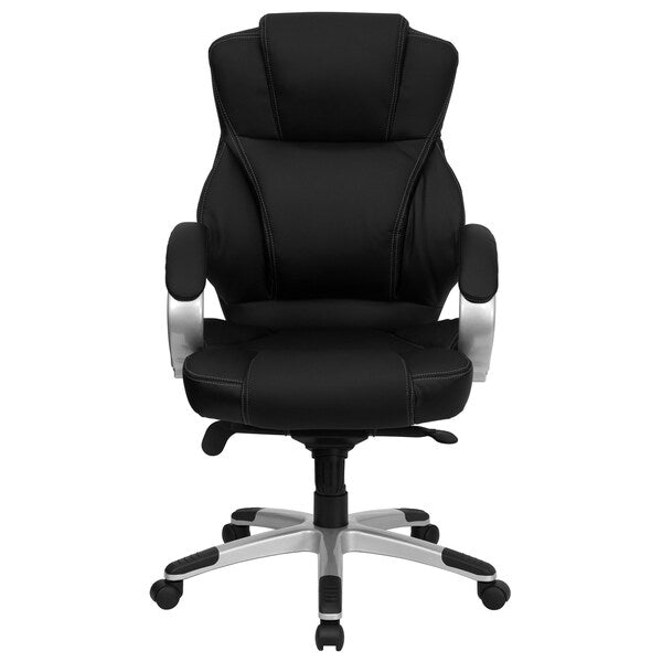 Leather Contemporary Chair, 20-1/4