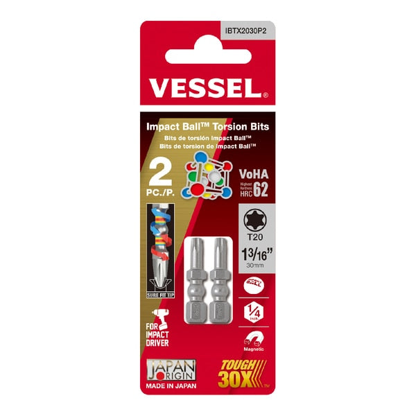 IMPACT BALL Torsion Bit T20x30, PK2