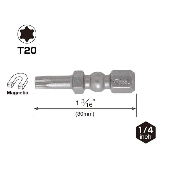 IMPACT BALL Torsion Bit T20x30, PK25