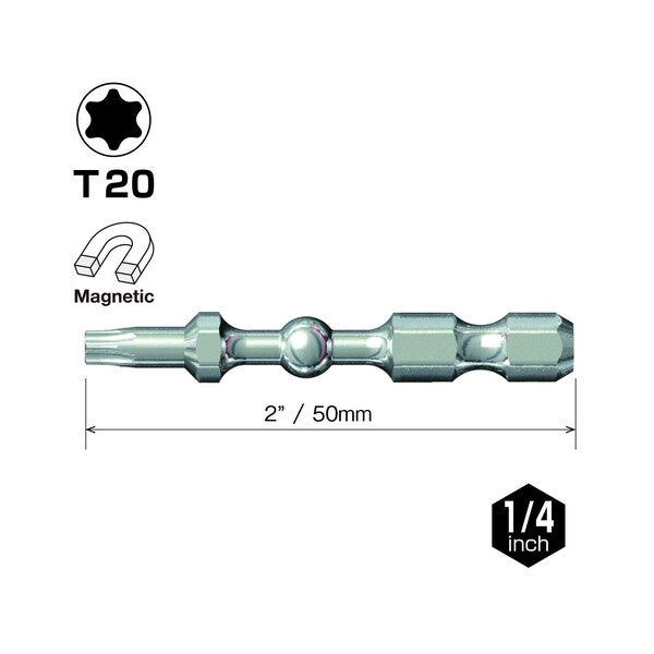 IMPACT BALL Torsion Bit T20x50, PK25