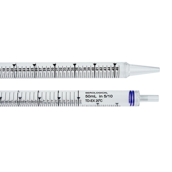 Serological Pipet, Individual Paper/Plastic Wrapped, Sterile, 50mL