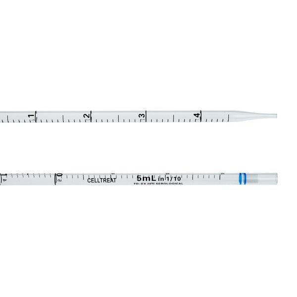 Serological Pipet, Individual Paper/Plastic Wrapped, Sterile, 5mL