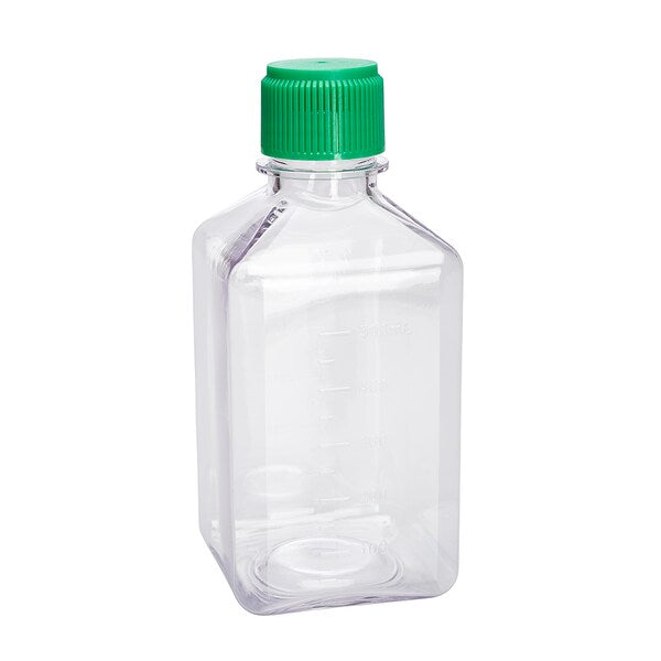 Square Media Bottle (PETG), Sterile, 500mL