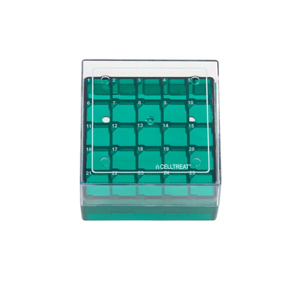 CF Cryogenic Vial Storage Box, Polycarbonate, Non-sterile, 25-Place