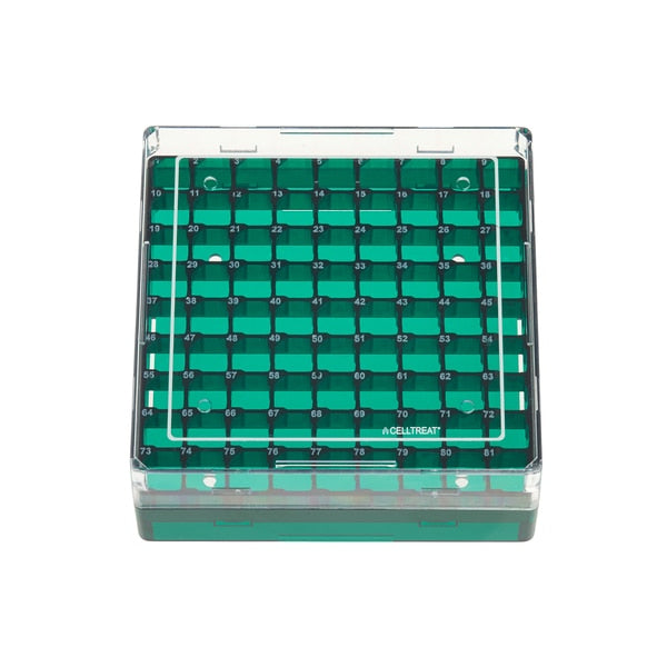 CF Cryogenic Vial Storage Box, Polycarbonate, Non-sterile, 81-Place