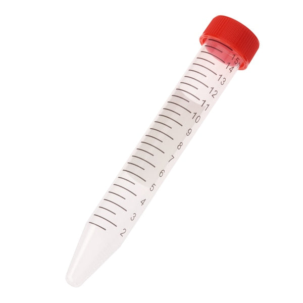 Centrifuge Tube, Red Cap - Bag, Sterile, 15mL