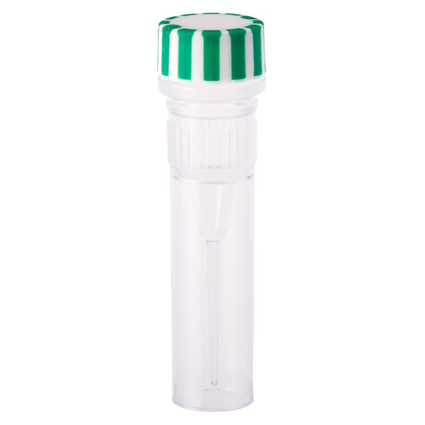 Screw Top Micro Tube/Cap Assembly, Grip Cap W/O-Ring, Sterile, 0.5mL