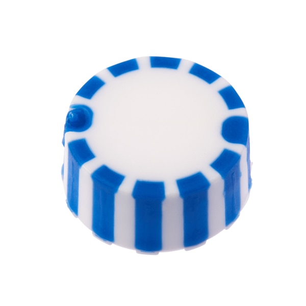 CAP ONLY, Blue Screw Top Micro Tube Grip Cap W/O-Ring, Non-sterile