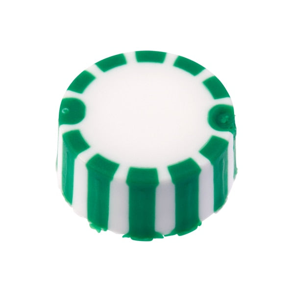 CAP ONLY, Green Screw Top Micro Tube Grip Cap W/O-Ring, Non-sterile