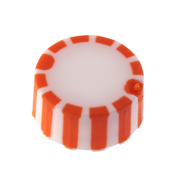 CAP ONLY, Orange Screw Top Micro Tube Grip Cap W/O-Ring, Non-sterile