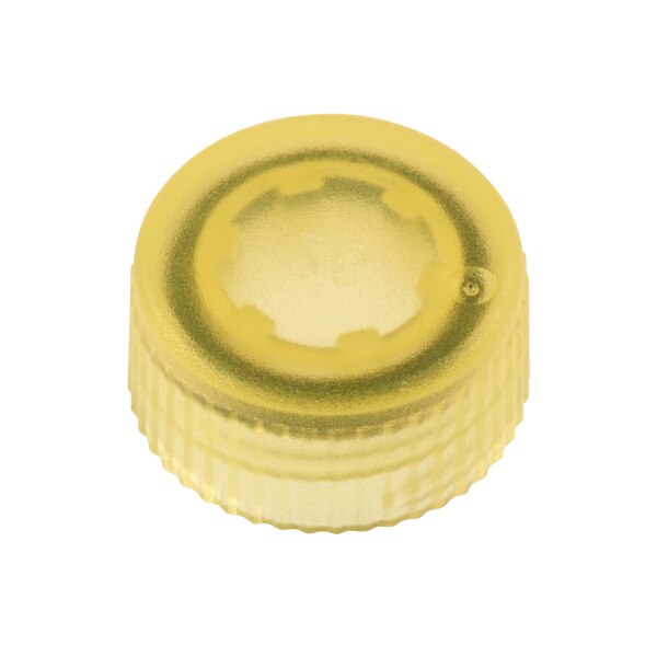 CAP ONLY, Yllw Screw Top Micro Tube Cap, O-Ring, Transluc, Non-sterile
