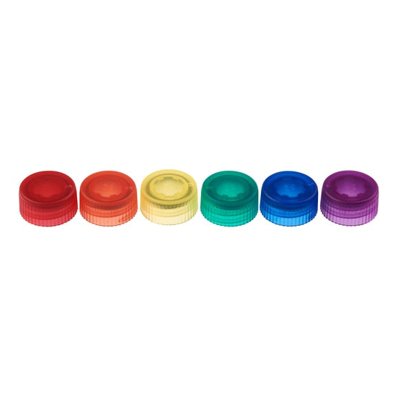 CAP ONLY, Assrtd Clr Scrw Top Micro Tube Cap, O-Ring, Non-sterile