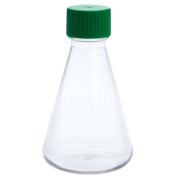 Erlenmeyer Flask, Solid Cap, Plain Bottom, PETG, Sterile, 500mL