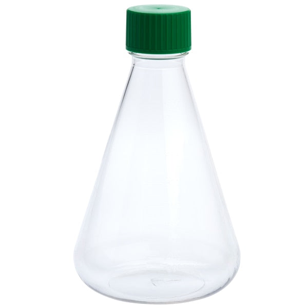 Erlenmeyer Flask, Solid Cap, Plain Bottom, PETG, Sterile, 1000mL