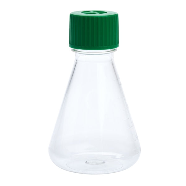 Erlenmeyer Flask, Vent Cap, Plain Bottom, PETG, Sterile, 250mL