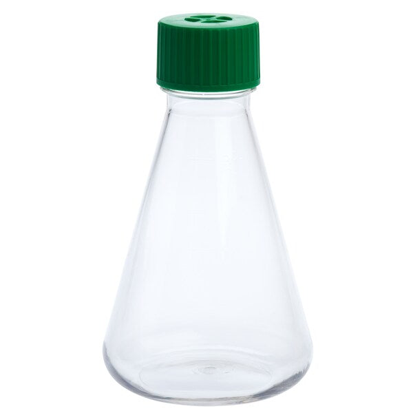 Erlenmeyer Flask, Vent Cap, Plain Bottom, PETG, Sterile, 500mL