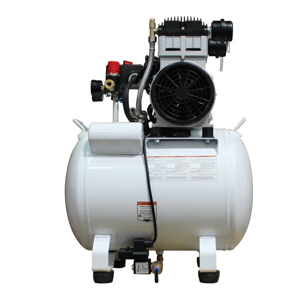 Ultra Quiet Oil-Free Hrzntl Air Compressor, 10Gal, 2HP