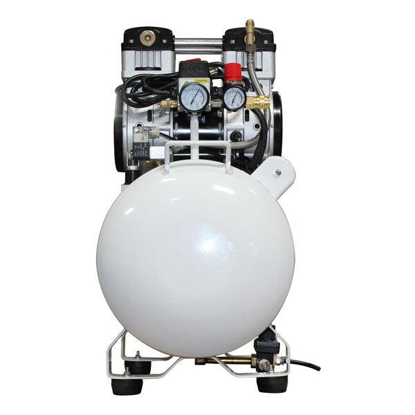 Ultra Quiet Oil-Free Hrzntl Air Compressor, 10Gal, 2HP