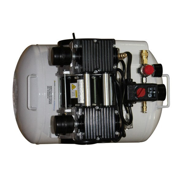 Ultra Quiet Oil-Free Hrzntl Air Compressor, 10Gal, 2HP